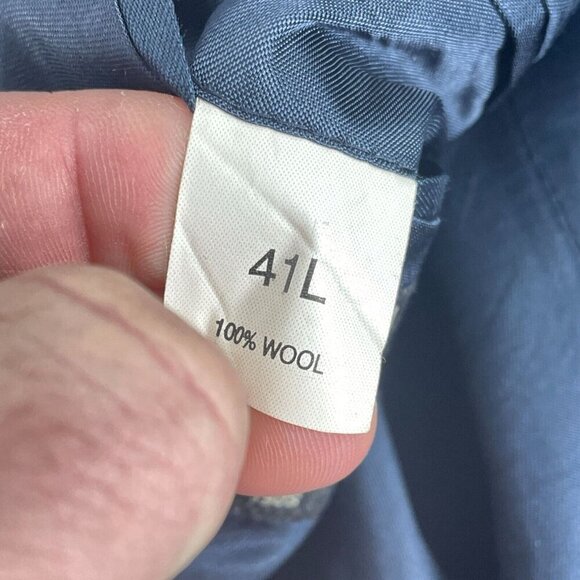 Jos. A. Bank Mens Wool Suit Blazer Jacket 41L - Navy Blue Two-Button 5283 - Picture 5 of 10